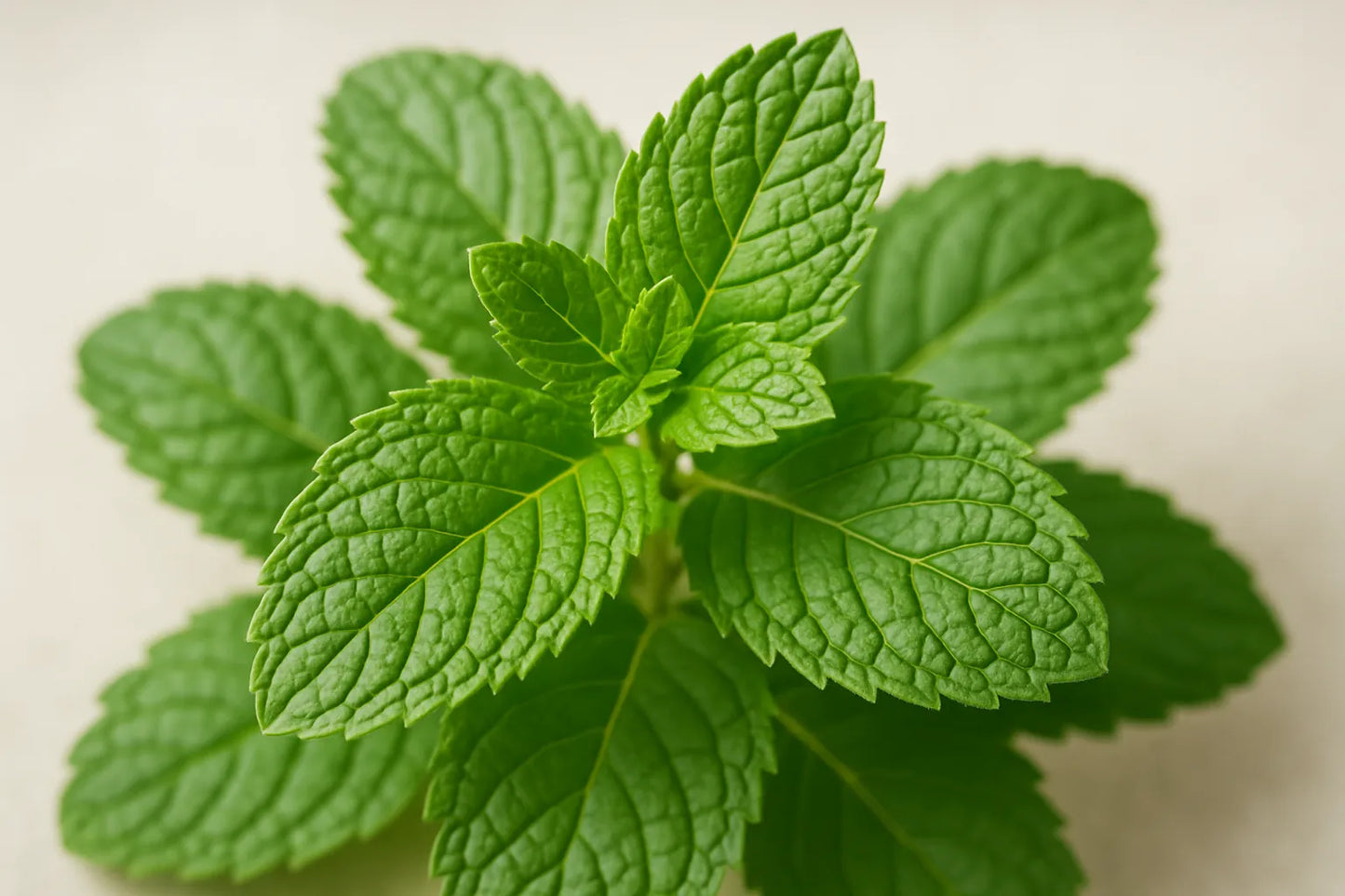 Organic Peppermint Leaf for a refreshing, calming herbal tea.